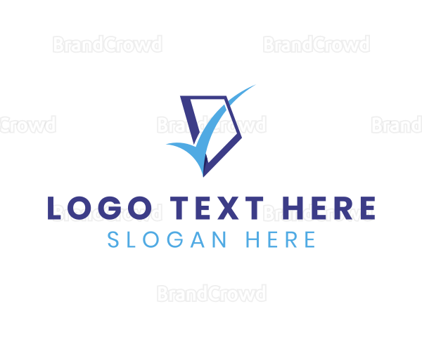 Blue Check Box Logo