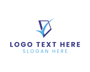 Verified - Blue Check Box logo design