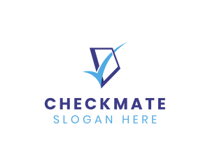 Blue Check Box logo design