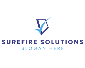 Guarantee - Blue Check Box logo design