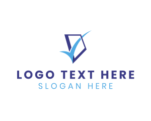 Verify - Blue Check Box logo design