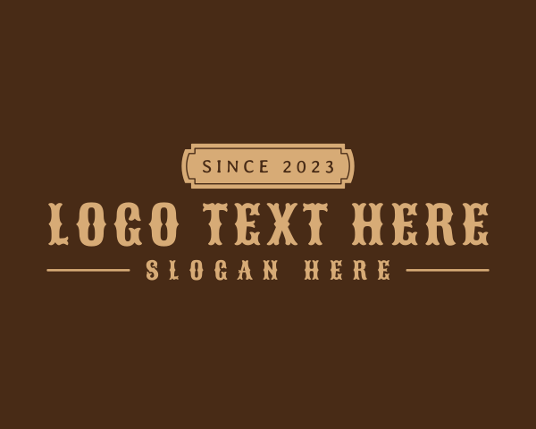 Banner - Western Saloon Business logo design