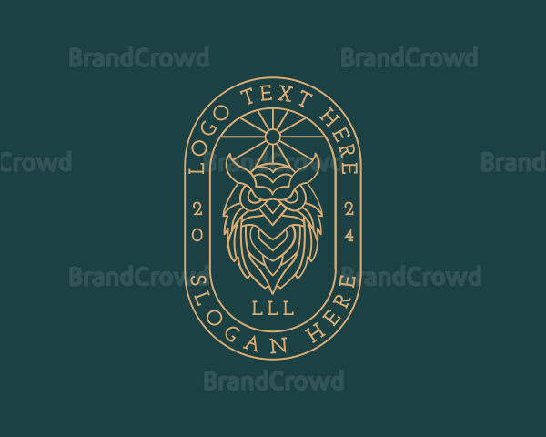 Luxury Owl Crest Logo