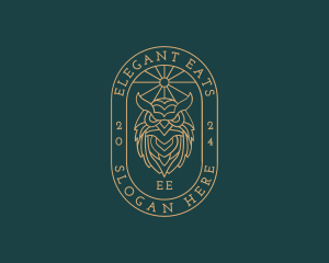 Luxury Owl Crest logo design