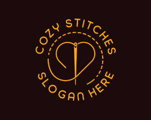 Tailoring Heart Stitch logo design