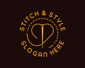 Tailoring Heart Stitch logo design