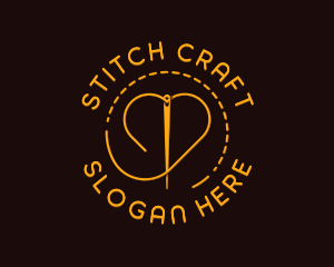 Tailoring Heart Stitch logo design