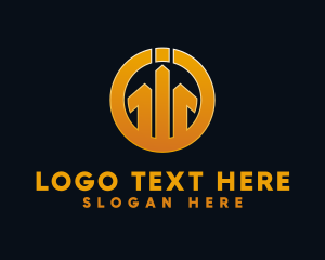 Letter Ng - Circle Letter GIG Monogram logo design