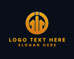 Professional - Circle Letter GIG Monogram logo design