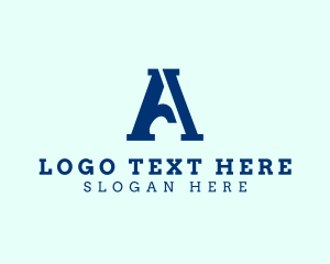 Company - Modern Serif Business Letter A logo design