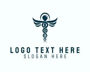 Caregiver - Medical Hospital Caduceus logo design