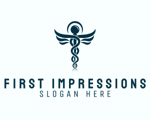 Medical Hospital Caduceus logo design