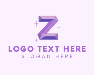 Sparkly - Shiny Gem Letter Z logo design