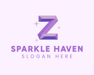 Glitter - Shiny Gem Letter Z logo design