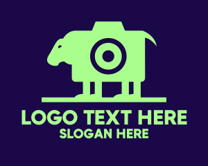 Target - Green Sheep Camera logo design