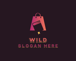 Marketplace - Book Library Shopping Bag logo design