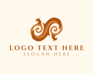 Mystic - Swirl Phoenix Loop logo design