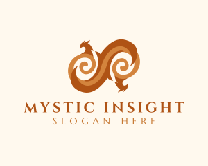 Swirl Phoenix Loop logo design