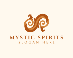 Swirl Phoenix Loop logo design