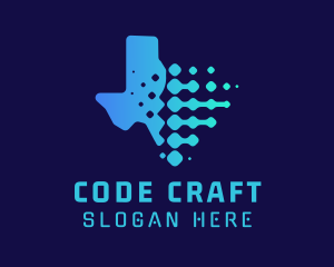 Encoding - Texas Map Tech Company logo design