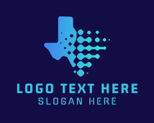 Pixel - Texas Map Tech Company logo design