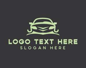 Green - Stylish Green Car logo design