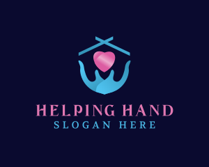 Assistance - Heart Family Hand logo design