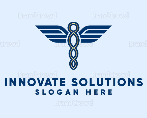 Elegant Medical Caduceus Logo