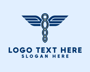 Therapist - Elegant Medical Caduceus logo design