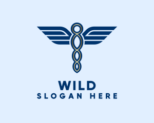 Caregiver - Elegant Medical Caduceus logo design