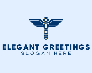 Elegant Medical Caduceus logo design