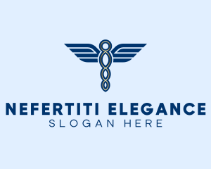 Elegant Medical Caduceus logo design