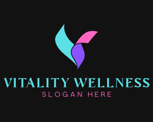 Beauty Wellness Letter V logo design