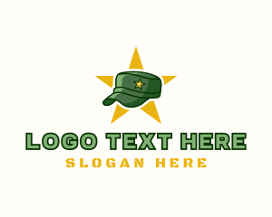 Veteran - Military Cap Officer logo design