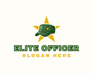 Military Cap Officer logo design