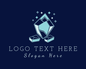 Shiny - Blue Diamond Jewels logo design