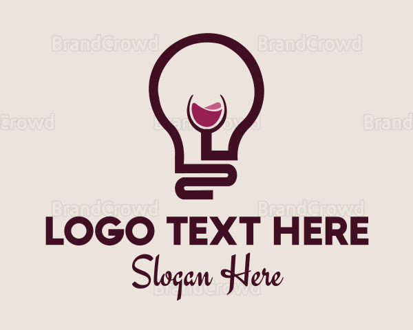 Wine Lightbulb Glass Logo