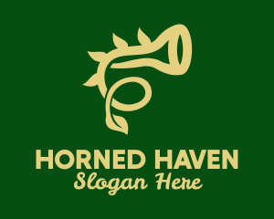 Natural Horn Instrument  logo design