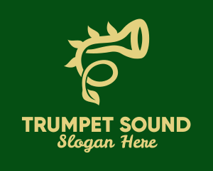 Trumpet - Natural Horn Instrument logo design