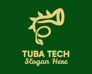 Tuba - Natural Horn Instrument logo design