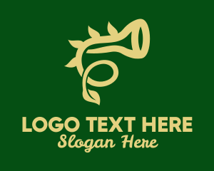 Horn - Natural Horn Instrument logo design