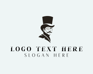 Smoke Pipe - Gentleman Fashion Monocle logo design