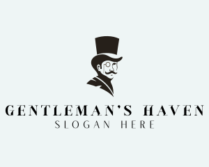 Gentleman Fashion Monocle logo design