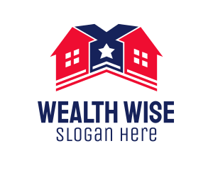 Real Estate - Star House Builder logo design