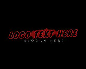 Serial Killer - Horror Brush Stroke logo design