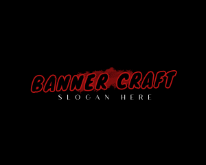 Horror Brush Stroke logo design