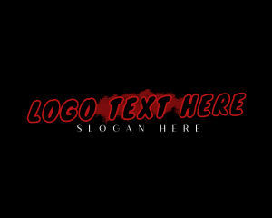 Horror - Horror Brush Stroke Wordmark logo design