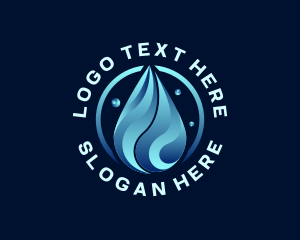 Cascade - Liquid Water Droplet logo design