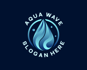 Liquid Water Droplet logo design