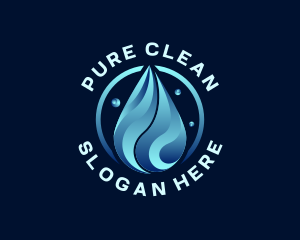 Liquid Water Droplet logo design